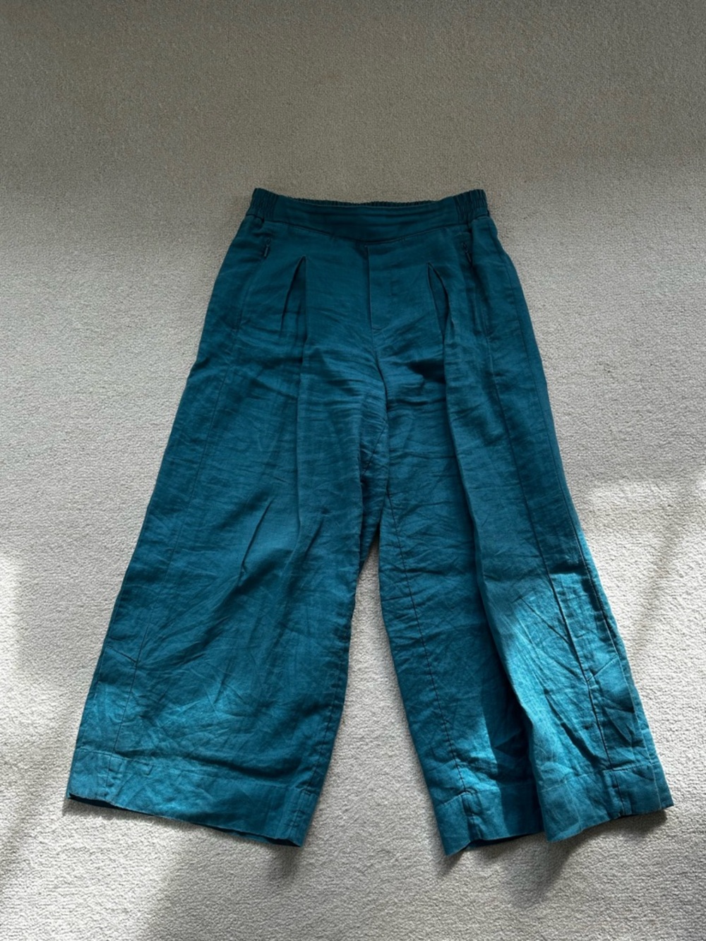 Athleta Linen Wide-Leg Crop Pants - Picture 4 of 8